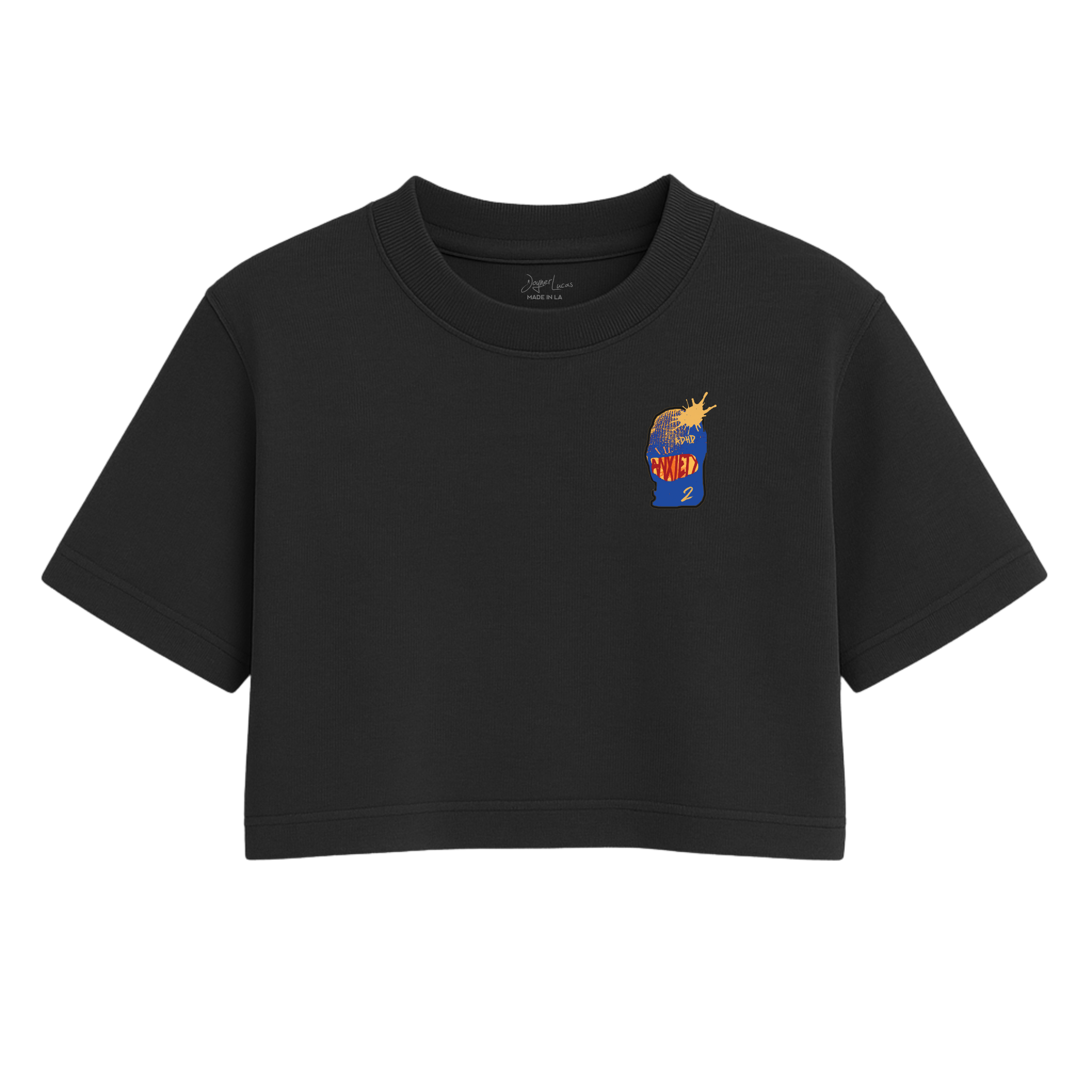 Female - Blue Mask Crop Tee