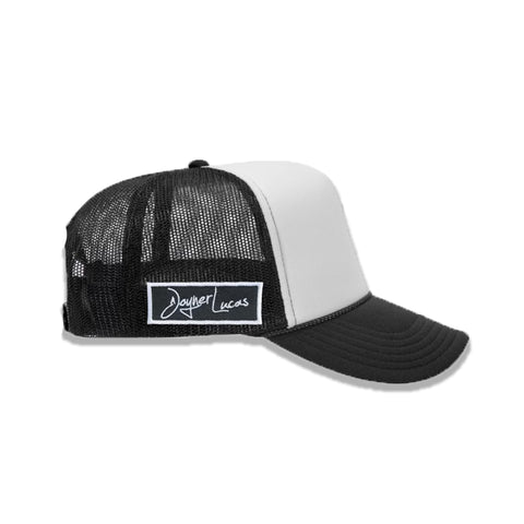 Broski White w/ Black bill Trucker Hat